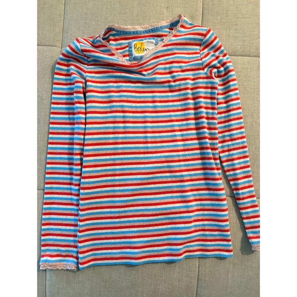 Boden Long Sleeve Pointelle Top